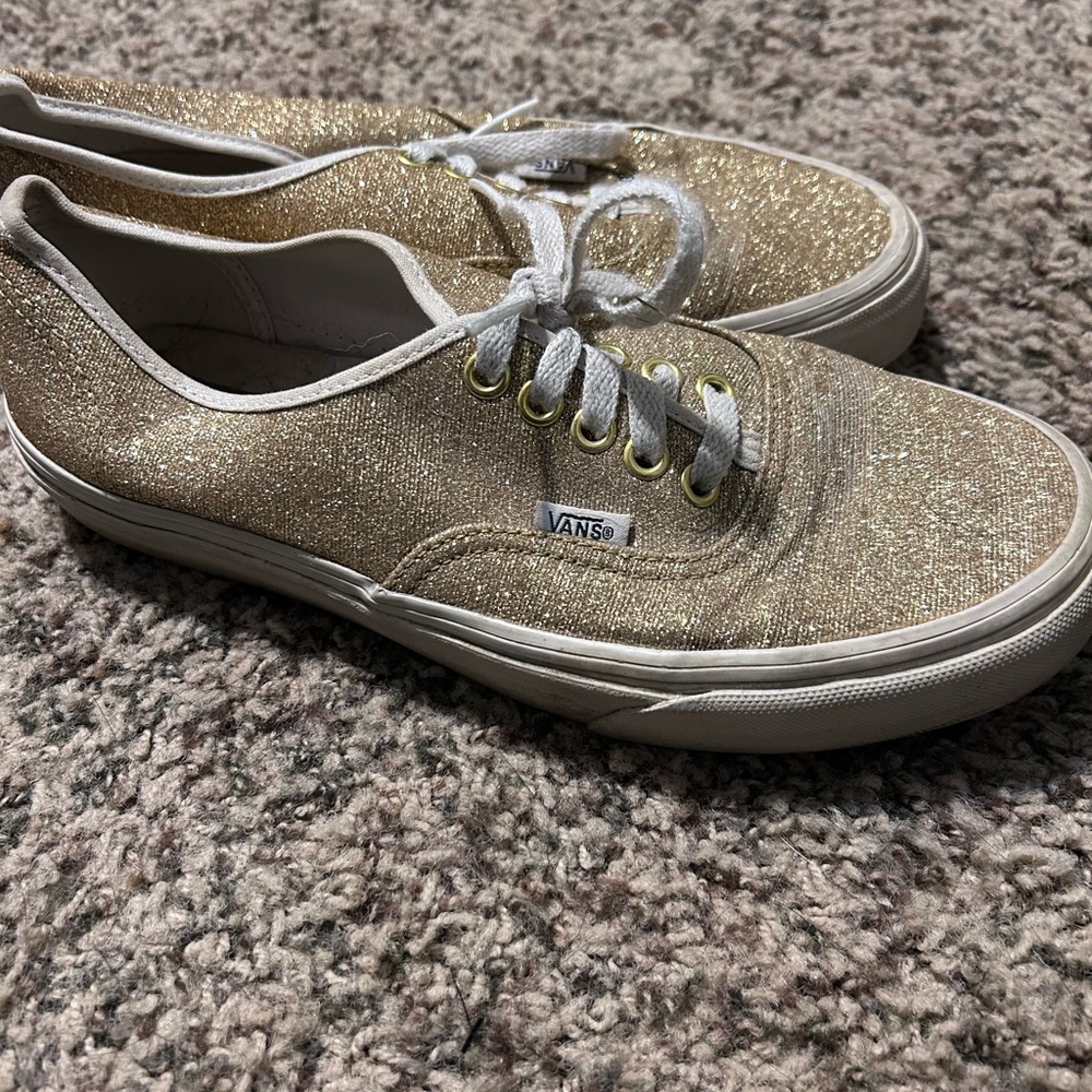 Vans Women's Sparkling Gold Sneakers